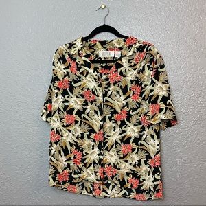 VINTAGE JOSEPHINE FLORAL PRINT BUTTON DOWN SHIRT